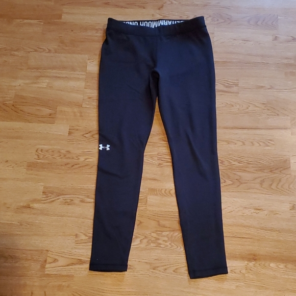 Black silver UA Under Armour small leggings - Picture 2 of 6